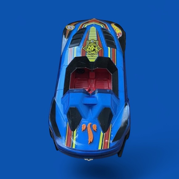 Hot Wheels Toy STATE #68 Flashing Lights Racing & Music Sounds 9" Blue Hyper - Picture 4 of 7